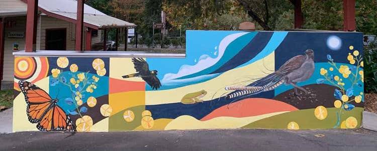 Mural painted on bbq